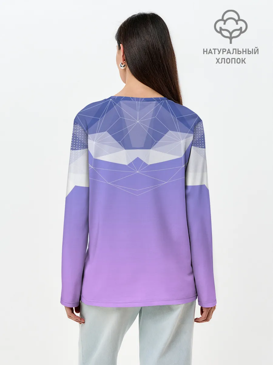 Лонгслив женский. Хлопок / Геометрия