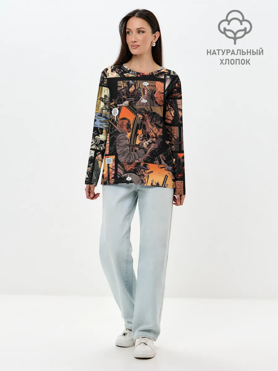 Лонгслив женский. Хлопок / BRZRKR