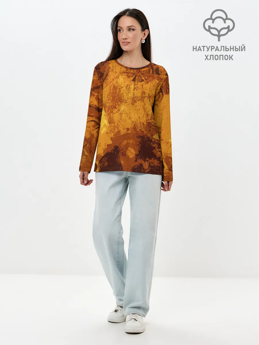 Лонгслив женский. Хлопок / Стимпанк