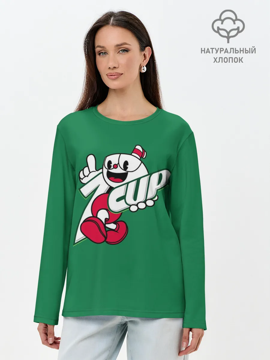 Лонгслив женский. Хлопок / 7CUP