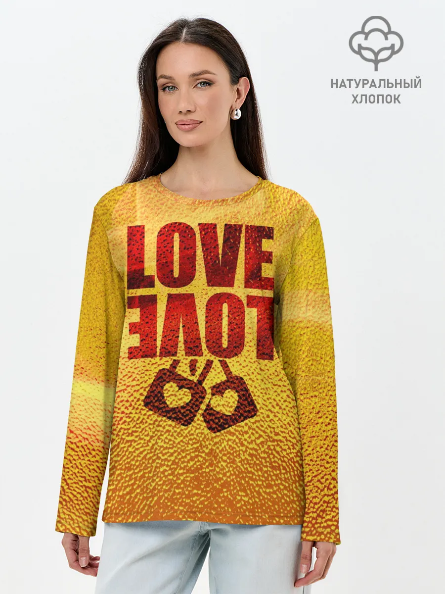 Лонгслив женский. Хлопок / LOVE