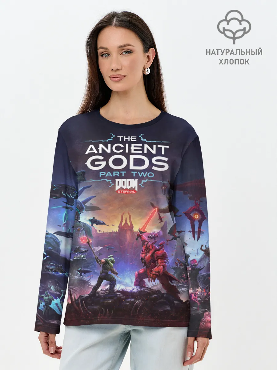 Лонгслив женский. Хлопок / DOOM Eternal: The Ancient Gods
