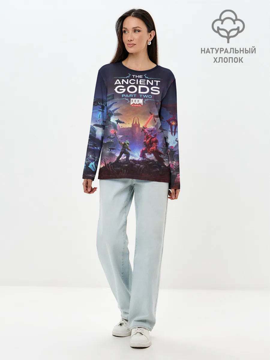 Лонгслив женский. Хлопок / DOOM Eternal: The Ancient Gods
