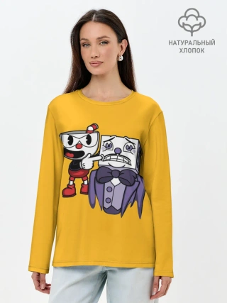 Лонгслив женский. Хлопок / CUPHEAD