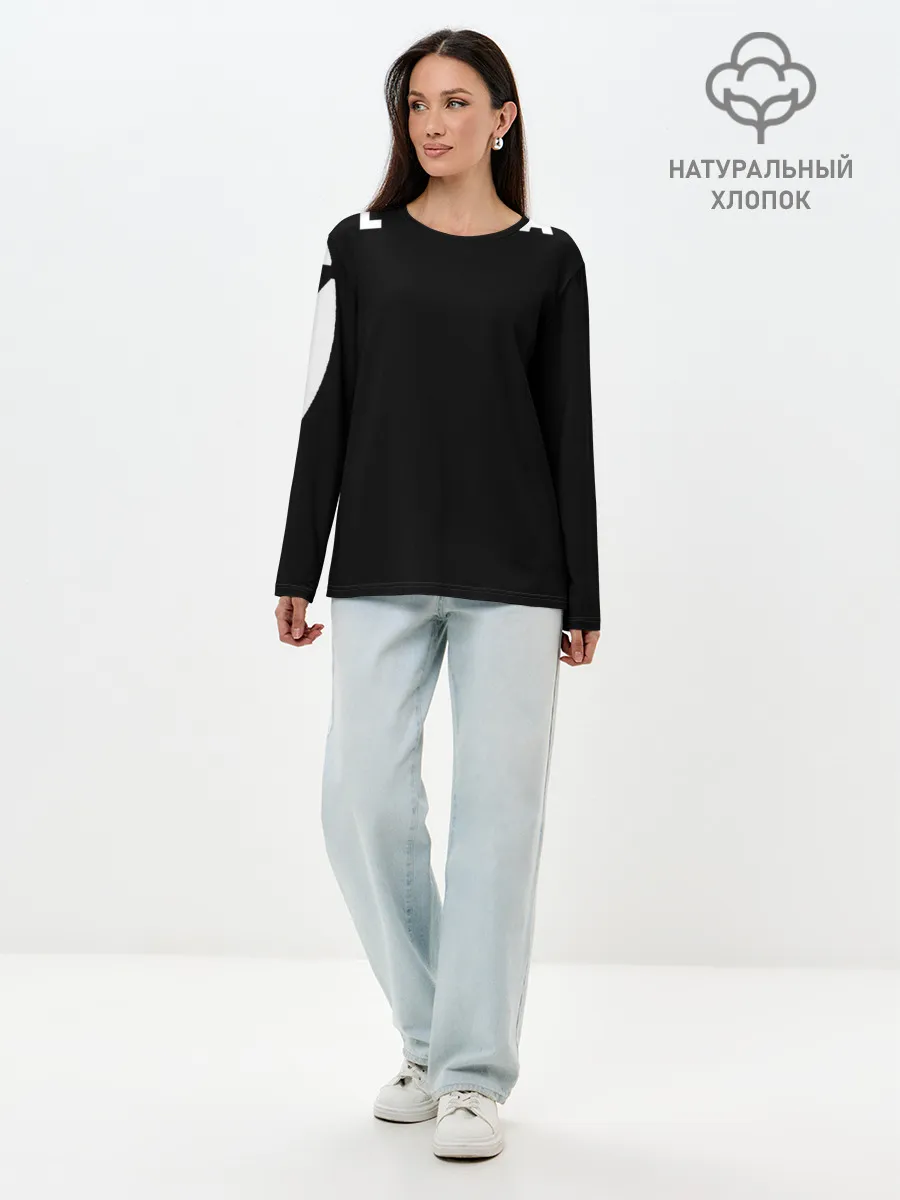 Лонгслив женский. Хлопок / gg lightning orange