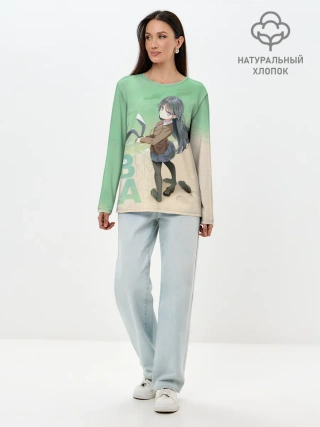 Лонгслив женский. Хлопок / Bunny a Girl