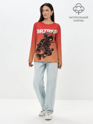 Лонгслив женский. Хлопок / BRZRKR