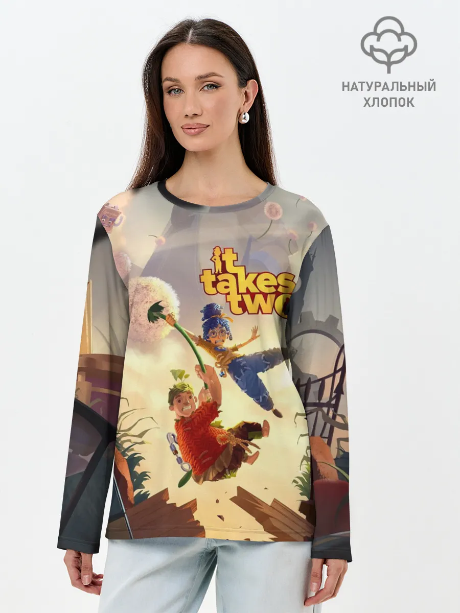 Лонгслив женский. Хлопок / It Takes Two