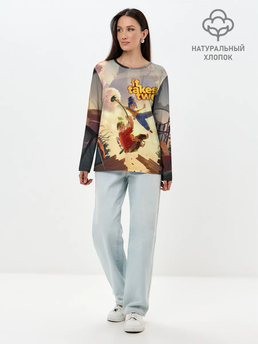 Лонгслив женский. Хлопок / It Takes Two
