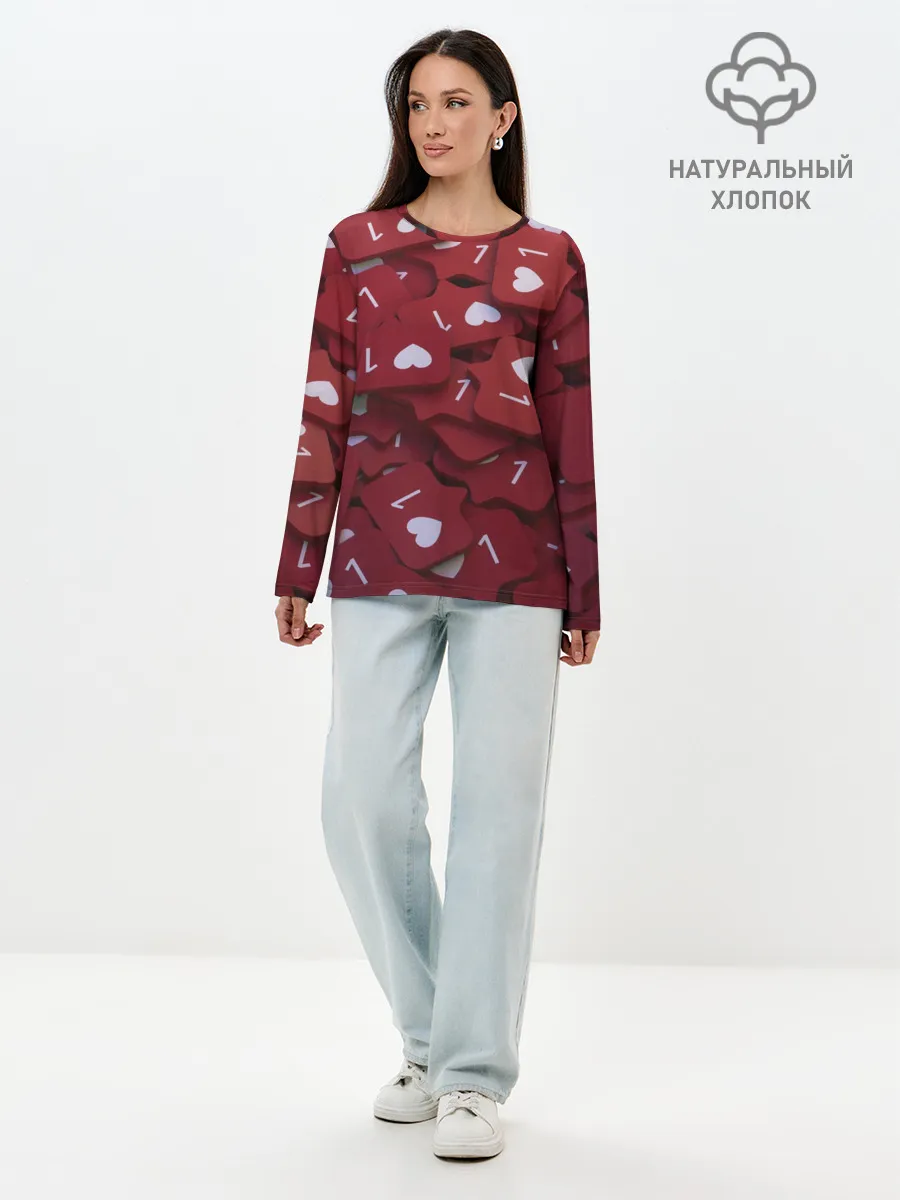 Лонгслив женский. Хлопок / Like 3D/Лайк