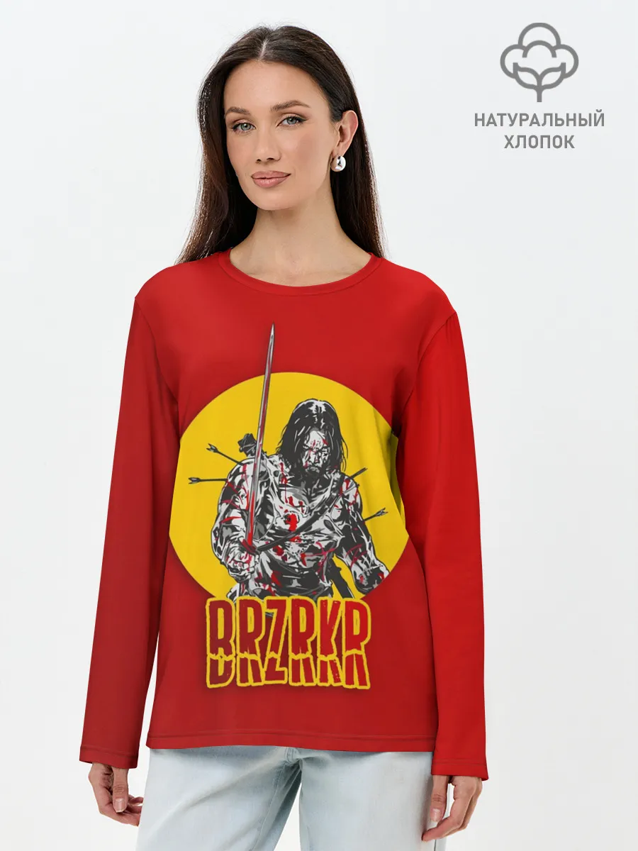 Лонгслив женский. Хлопок / BRZRKR