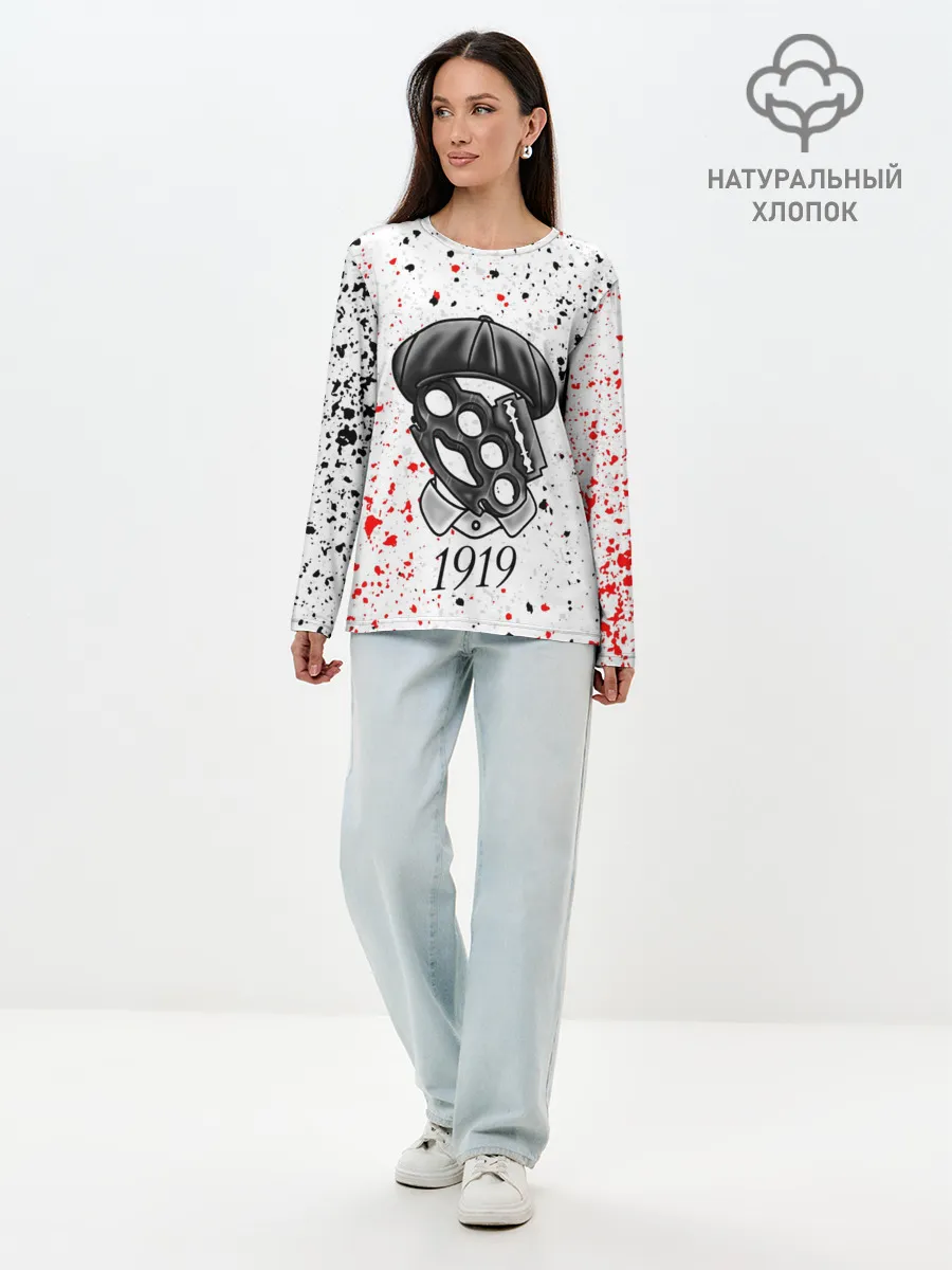 Лонгслив женский. Хлопок / ОСТРЫЕ КОЗЫРЬКИ