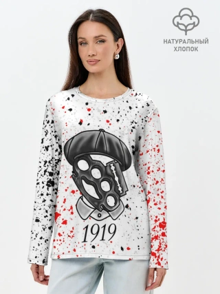 Лонгслив женский. Хлопок / ОСТРЫЕ КОЗЫРЬКИ