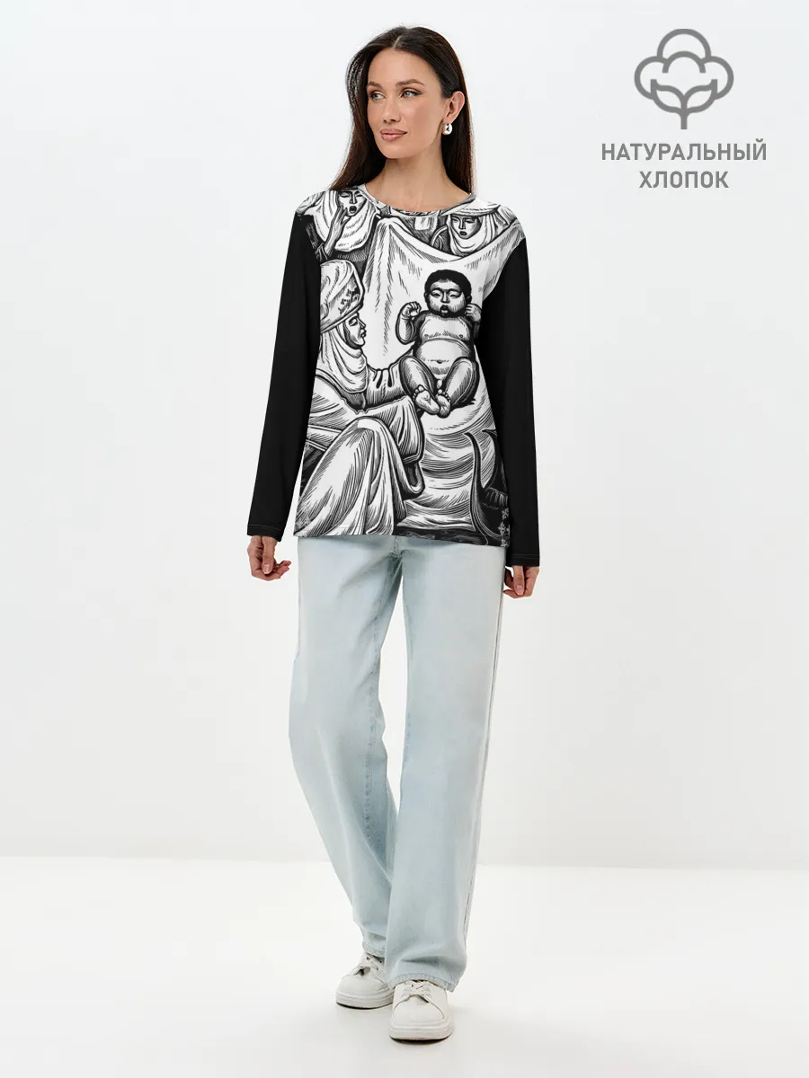 Лонгслив женский. Хлопок / Манас Баатыр