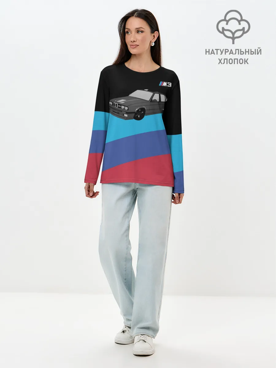 Лонгслив женский. Хлопок / BMW M3