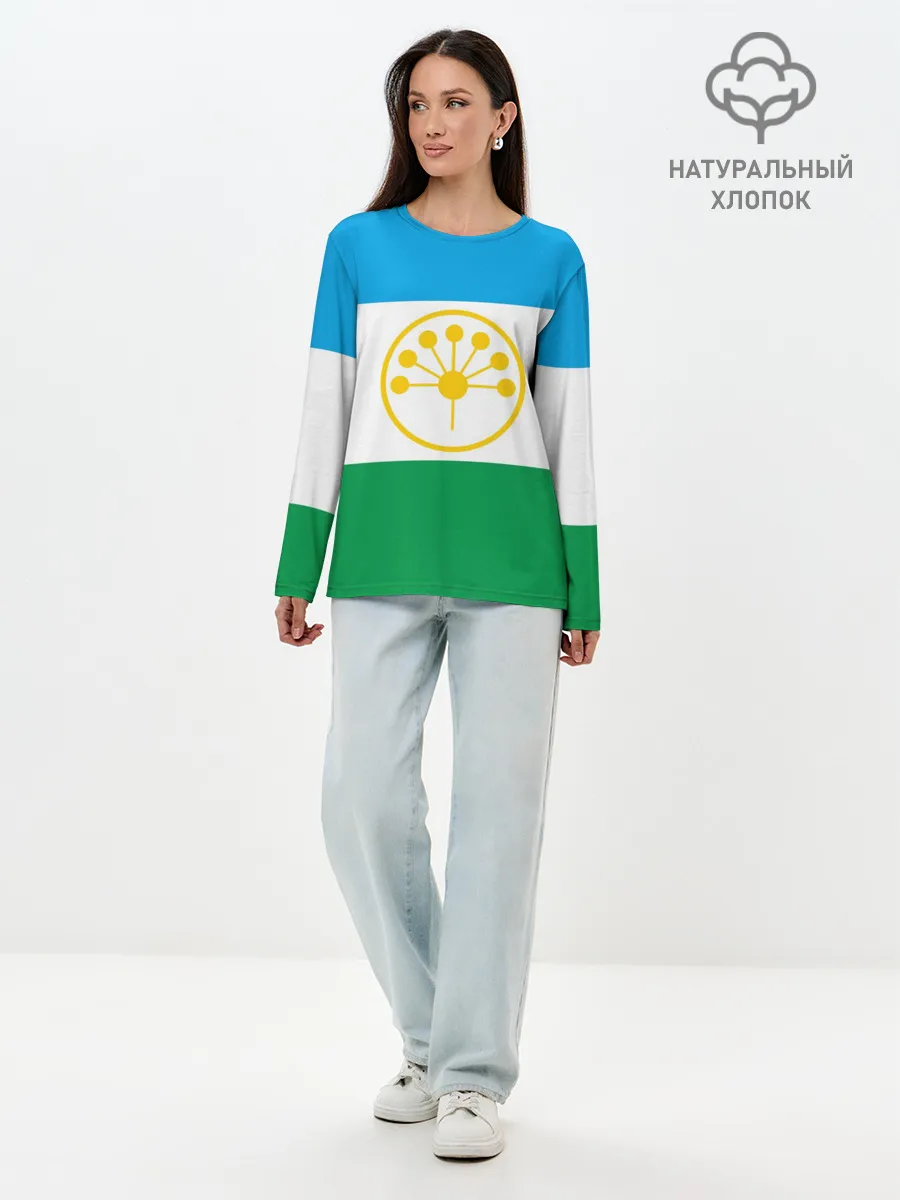 Лонгслив женский. Хлопок / Башкортостан