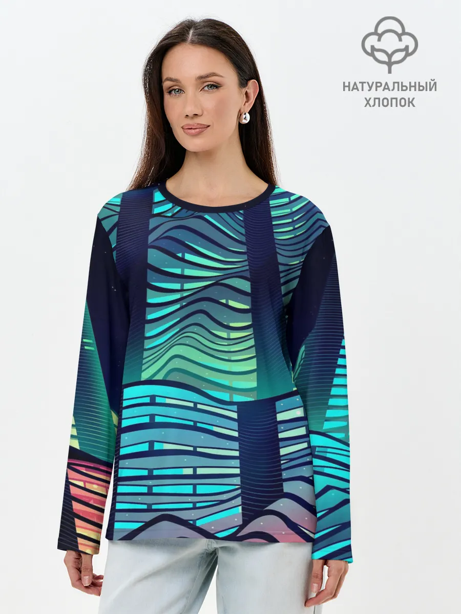 Лонгслив женский. Хлопок / Минимализм