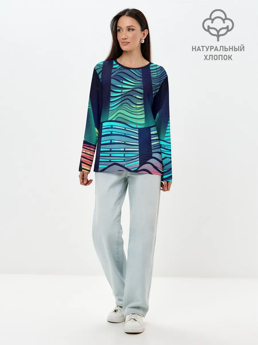 Лонгслив женский. Хлопок / Минимализм