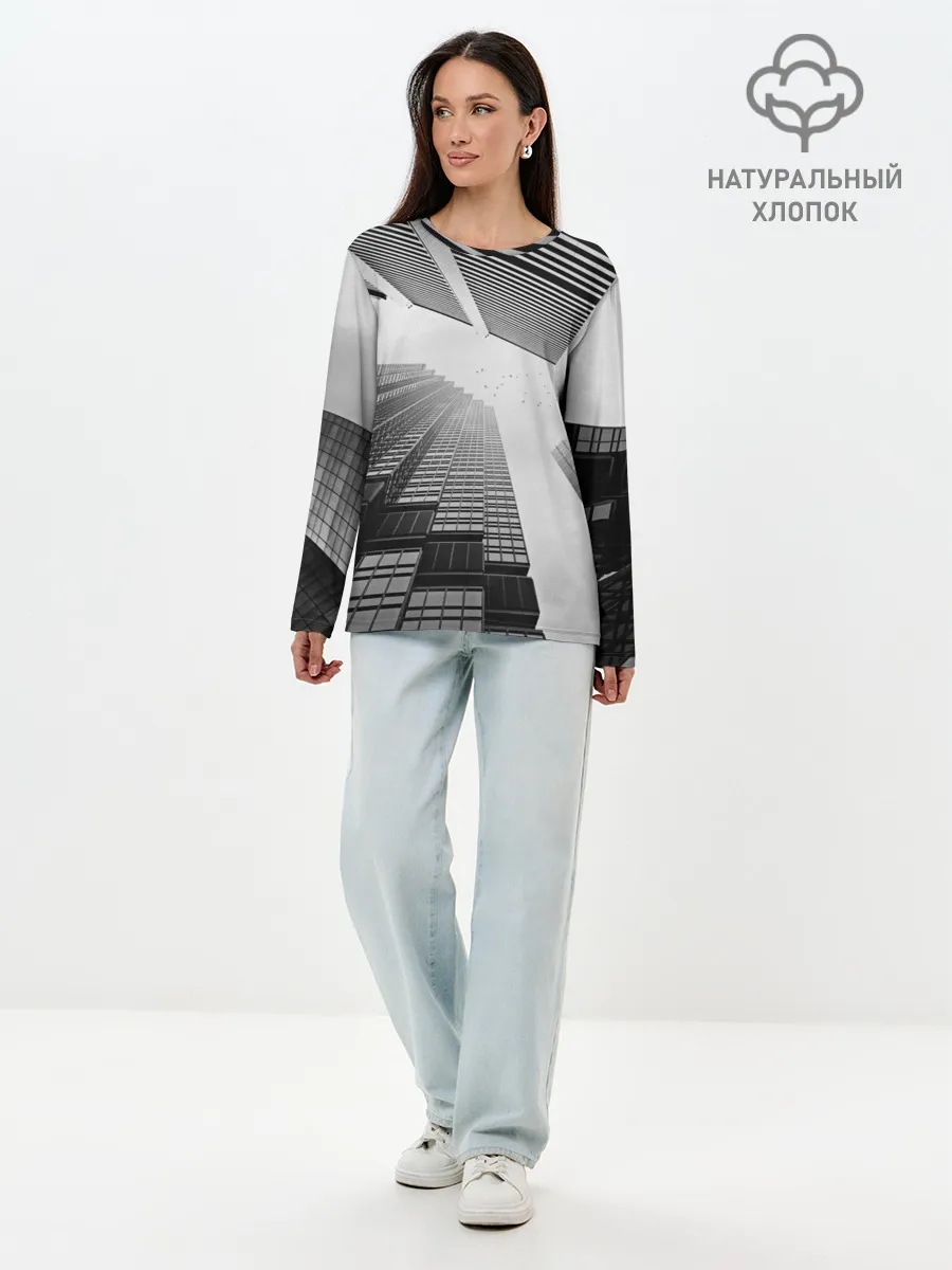 Лонгслив женский. Хлопок / Минимализм