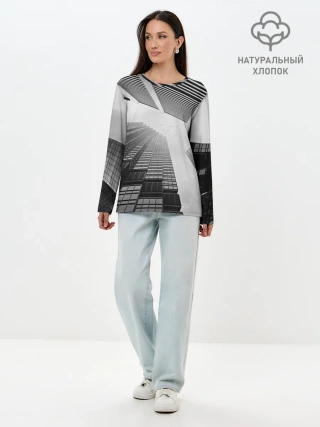 Лонгслив женский. Хлопок / Минимализм