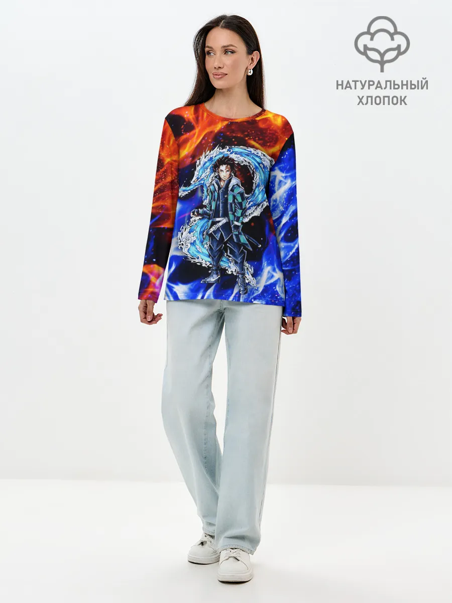 Лонгслив женский. Хлопок / ТАНДЖИРО
