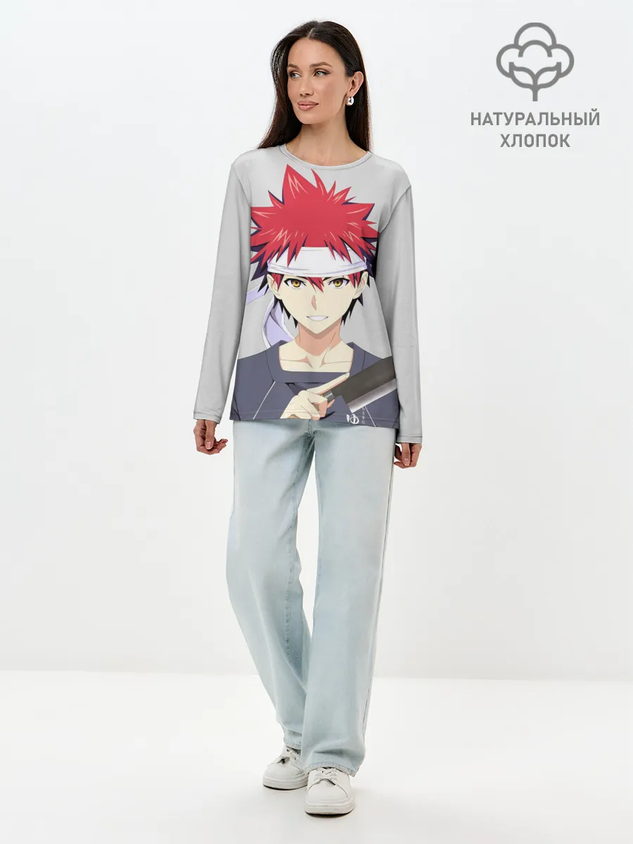 Лонгслив женский. Хлопок / Food wars Shokugeki no Soma