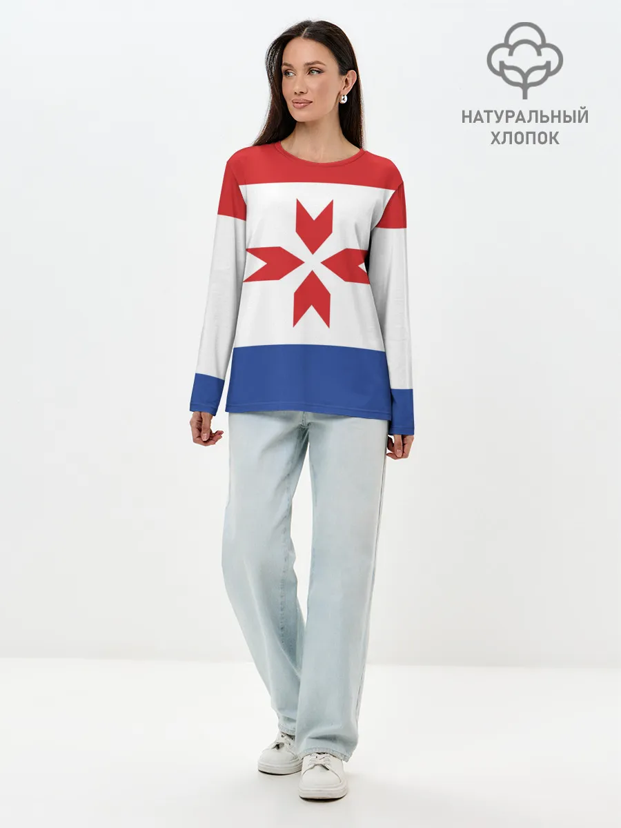 Лонгслив женский. Хлопок / Мордовия