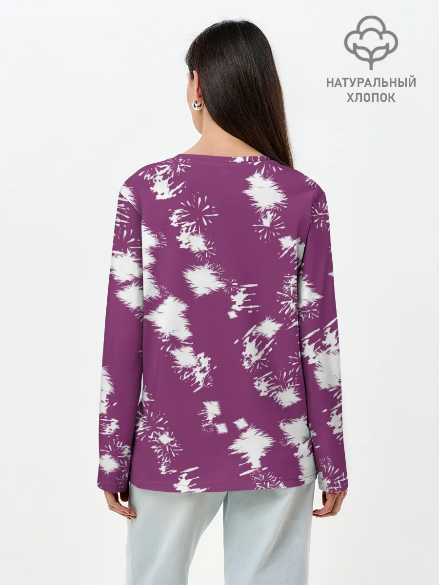 Лонгслив женский. Хлопок / Любовь кислород