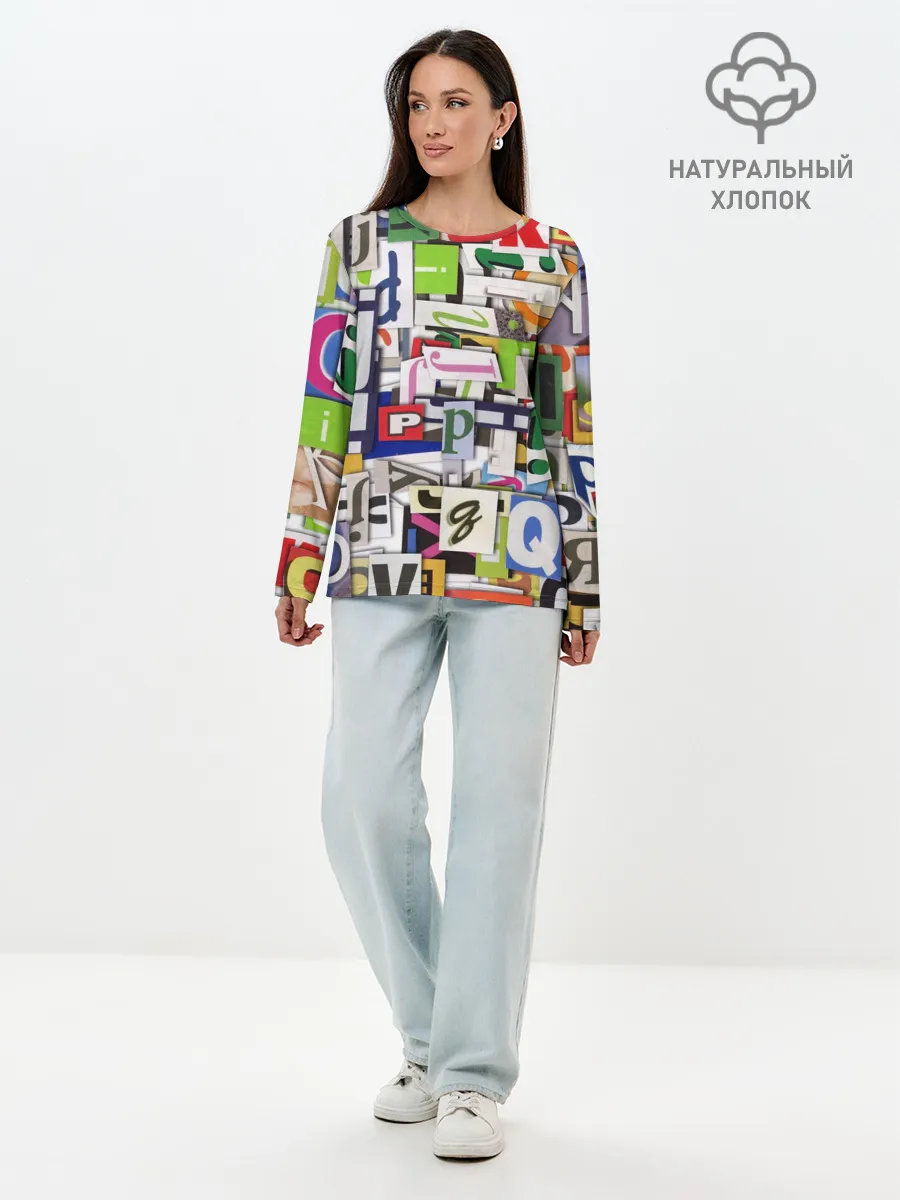 Лонгслив женский. Хлопок / АЛФАВИТ