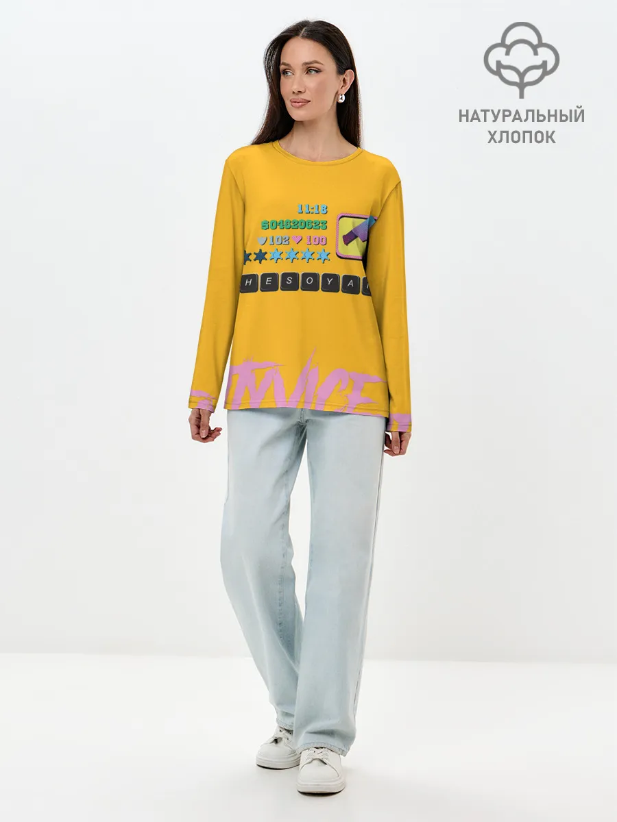 Лонгслив женский. Хлопок / Вайс Сити