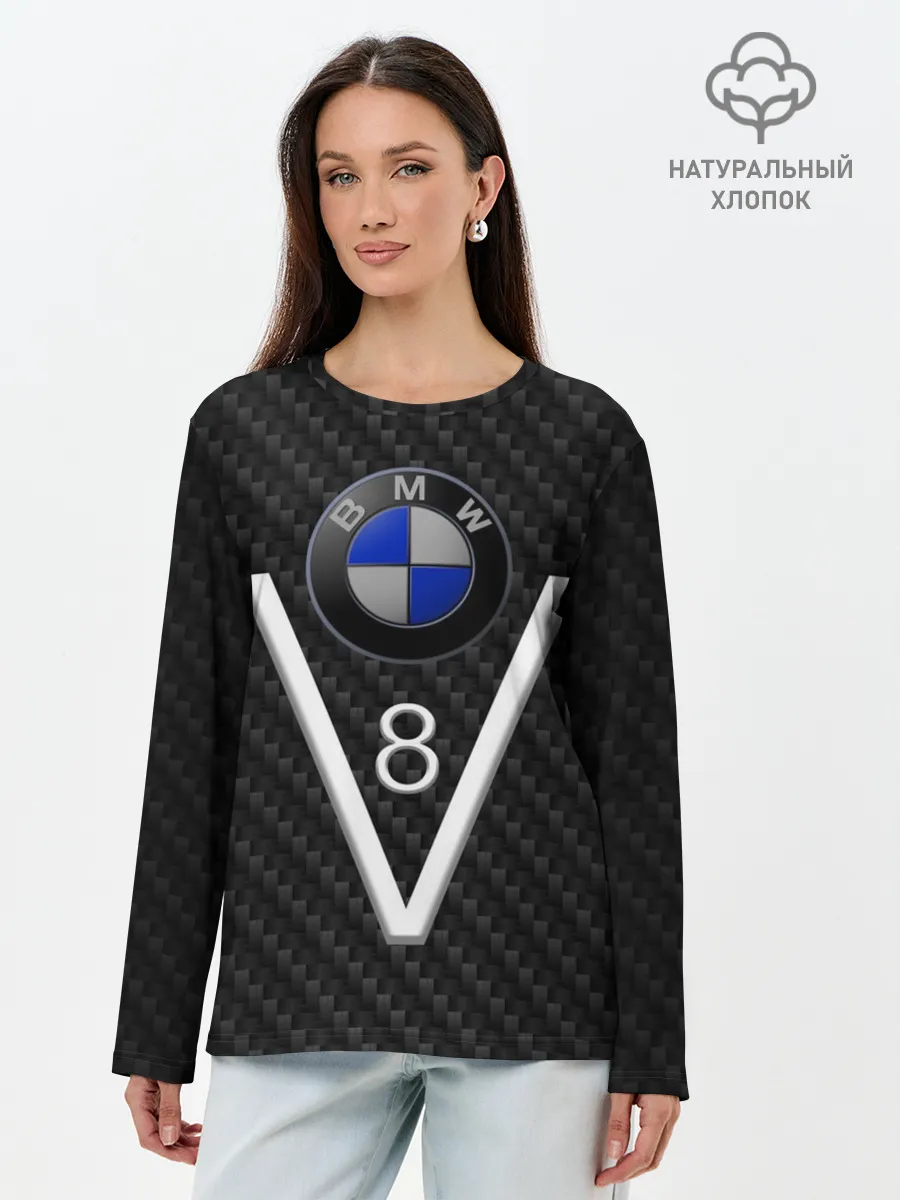 Лонгслив женский. Хлопок / BMW V8