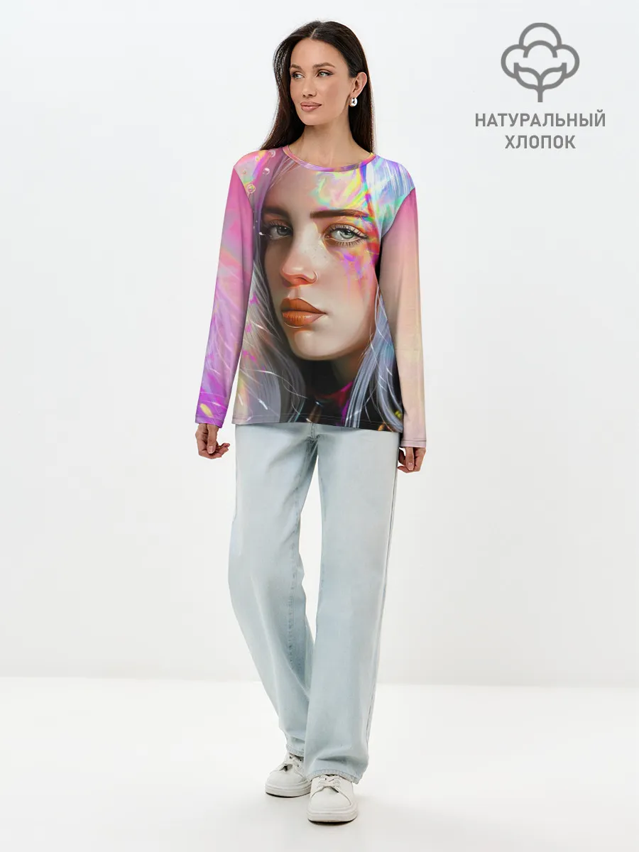 Лонгслив женский. Хлопок / Billie Eilish