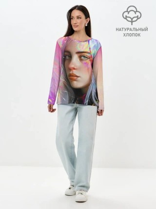 Лонгслив женский. Хлопок / Billie Eilish