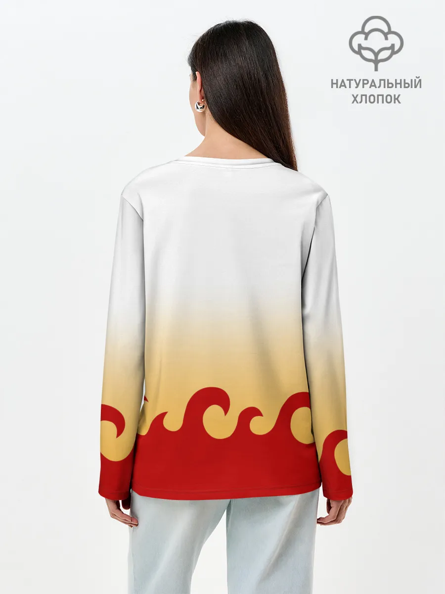 Лонгслив женский. Хлопок / ШИНДЖУРО РЕНГОКУ / KNY