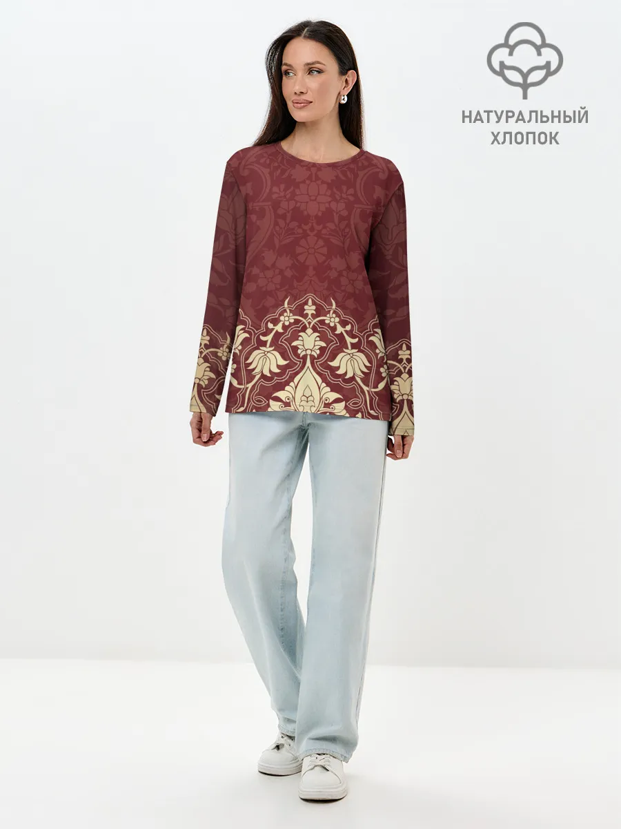 Лонгслив женский. Хлопок / ЦЫГАН