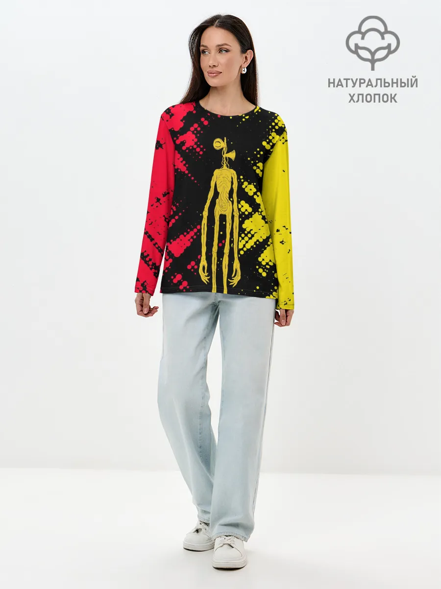 Лонгслив женский. Хлопок / СИРЕНОГОЛОВЫЙ