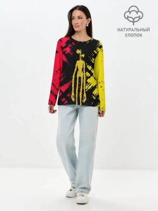 Лонгслив женский. Хлопок / СИРЕНОГОЛОВЫЙ