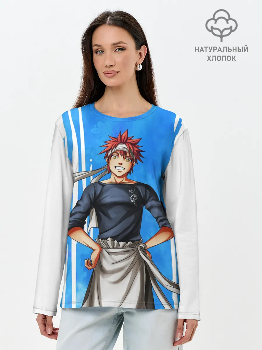 Лонгслив женский. Хлопок / Кулинарные поединки Сомы