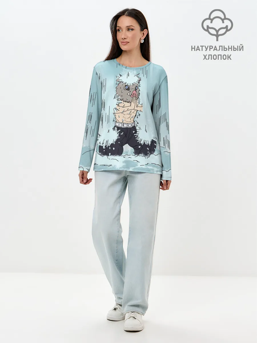 Лонгслив женский. Хлопок / МЕДИТАЦИЯ ИНОСКЕ