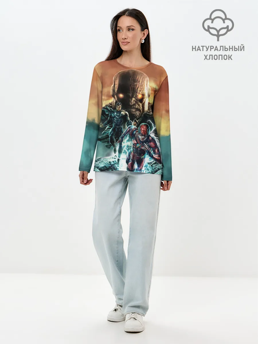 Лонгслив женский. Хлопок / The Flash, Superman V Darkseid