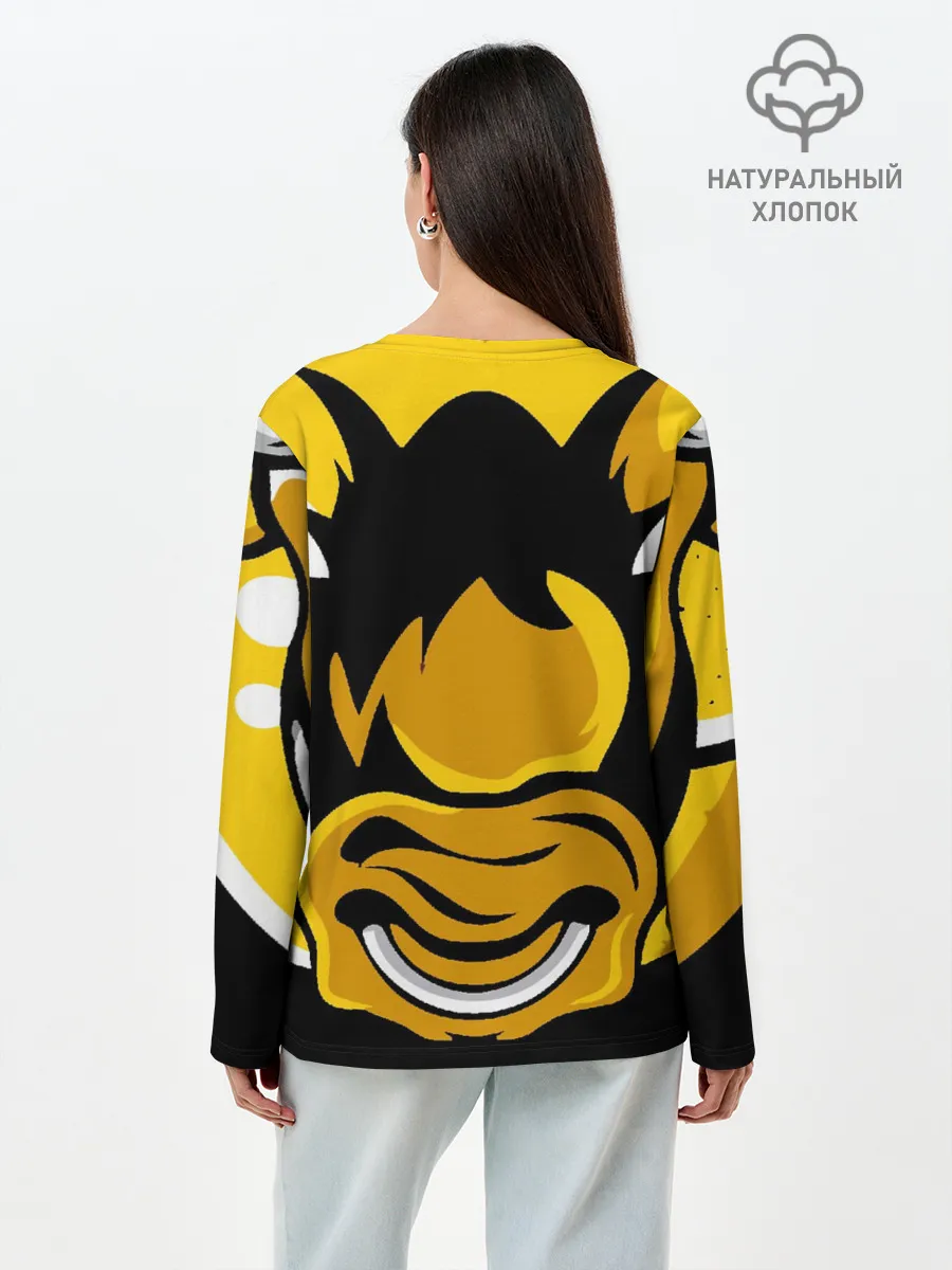 Лонгслив женский. Хлопок / Yellow Asia