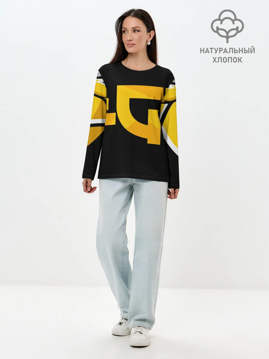 Лонгслив женский. Хлопок / Yellow Asia
