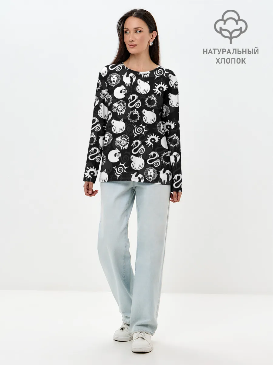 Лонгслив женский. Хлопок / SEVEN DEADLY SINS СИМВОЛЫ