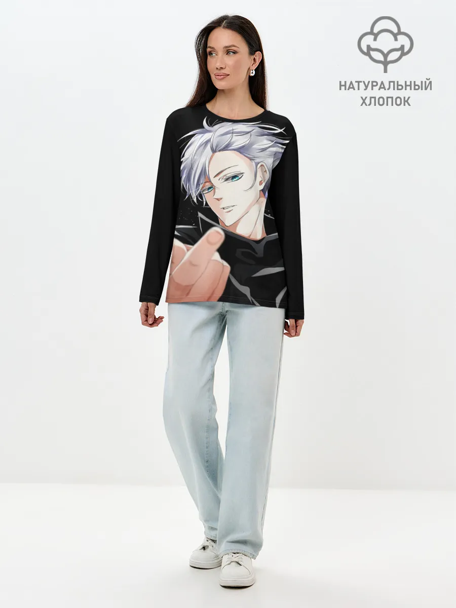 Лонгслив женский. Хлопок / Магическая битва