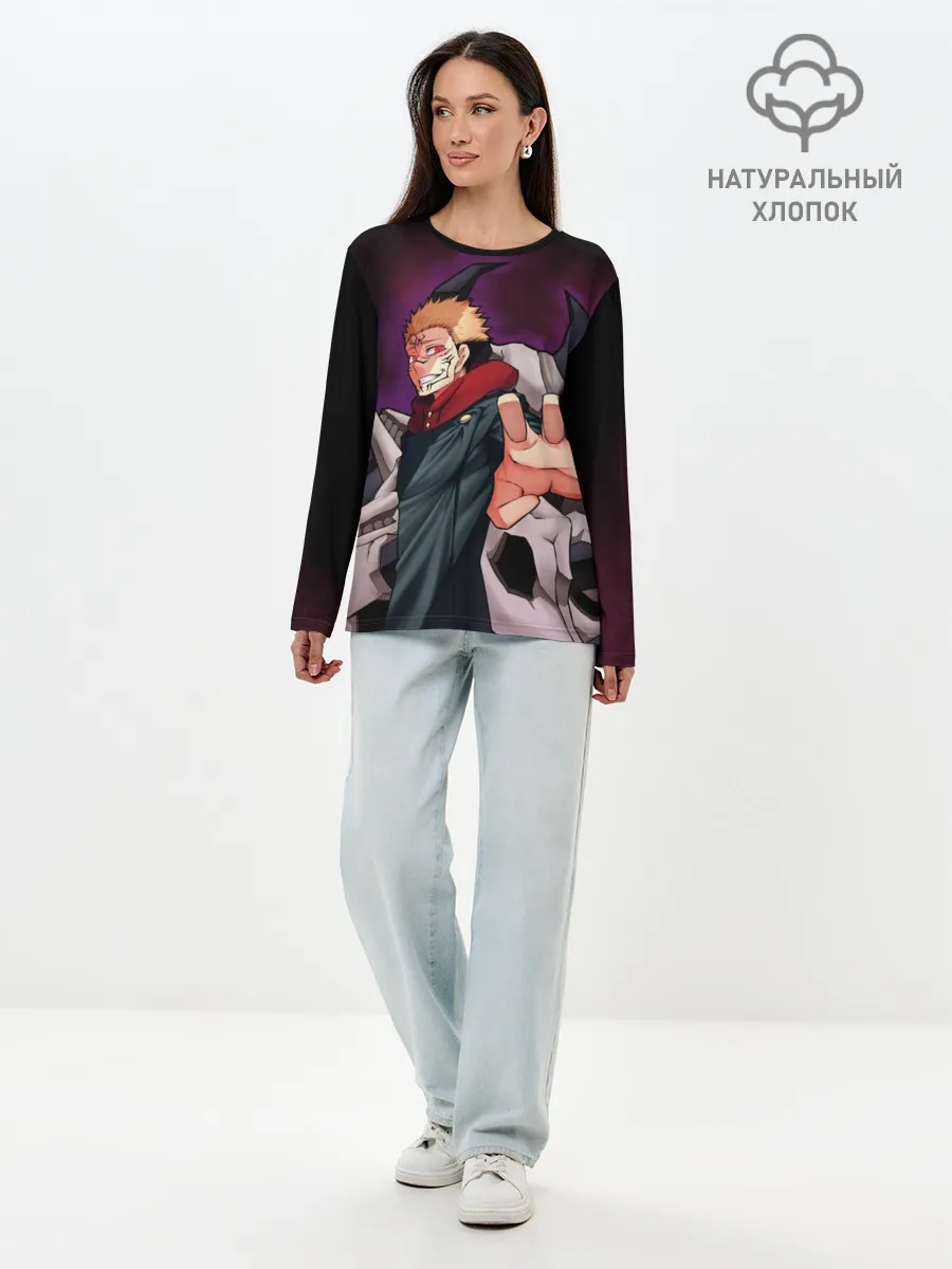 Лонгслив женский. Хлопок / Магическая битва