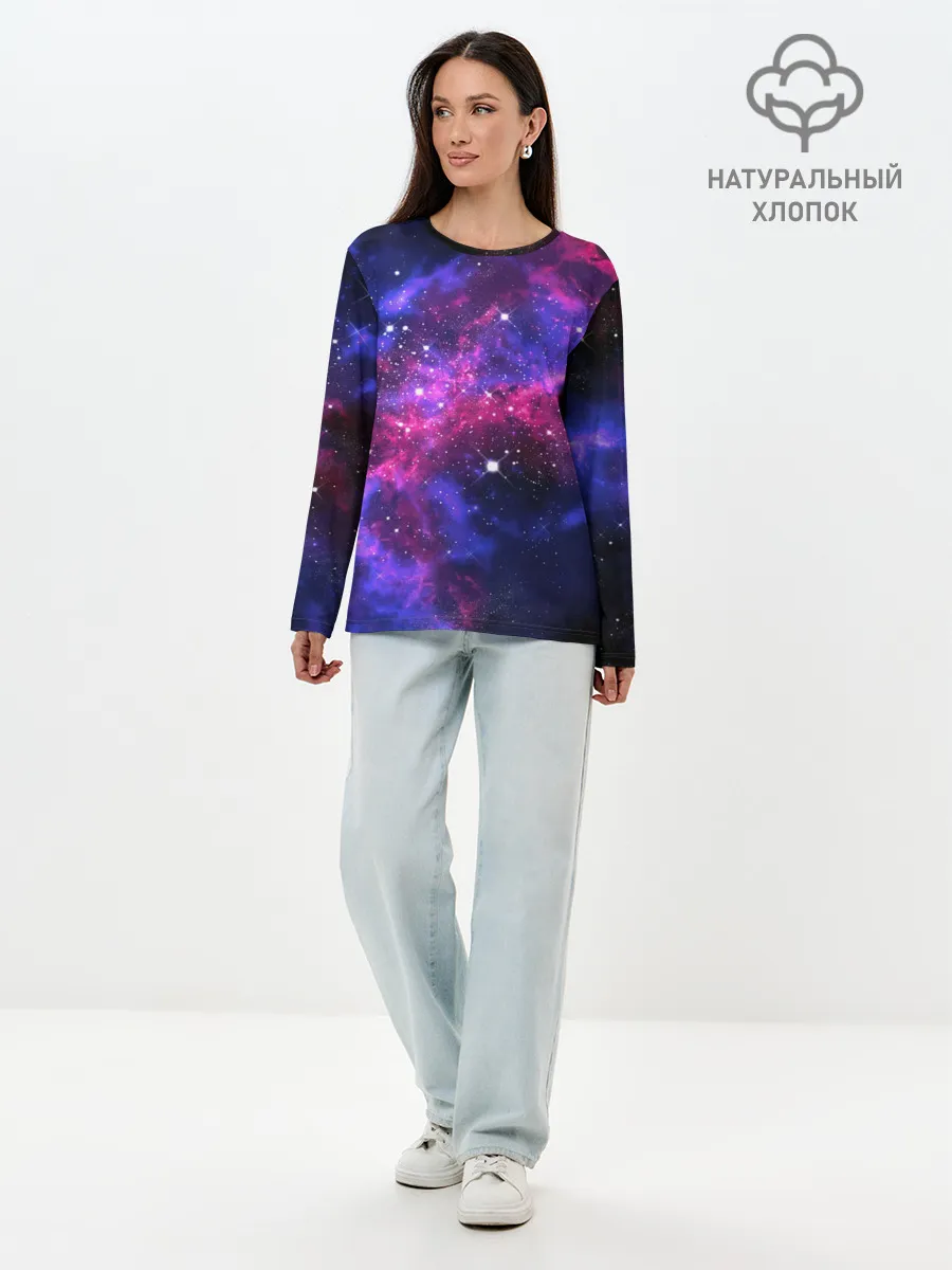 Лонгслив женский. Хлопок / Distant space