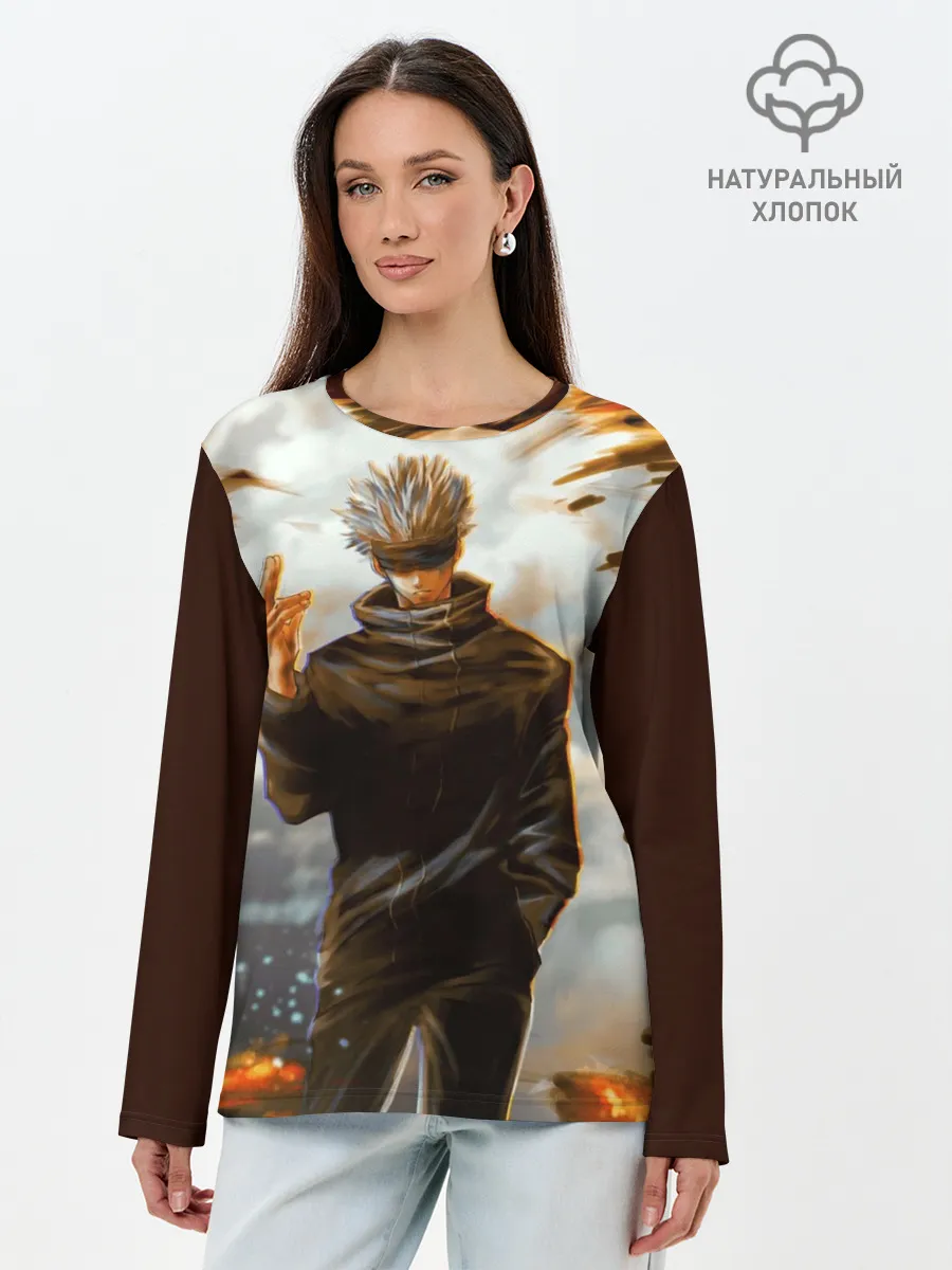 Лонгслив женский. Хлопок / Магическая битва
