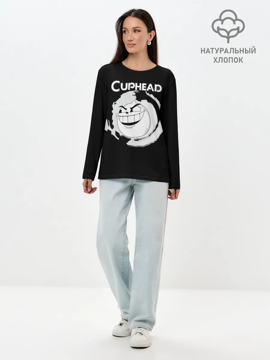 Лонгслив женский. Хлопок / босс caphead