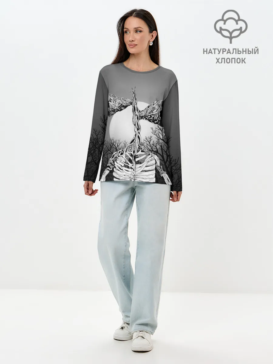 Лонгслив женский. Хлопок / СИРЕНОГОЛОВЫЙ