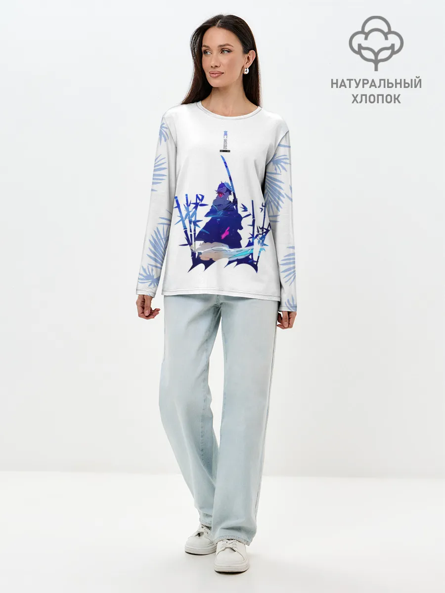 Лонгслив женский. Хлопок / Истребитель демонов : Kimetsu no Yaiba